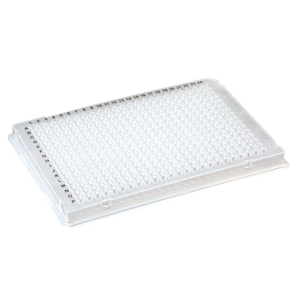 Globe Scientific 384-Well PCR Plate, A24 Single Notch design (ABI-Style), Clear Image